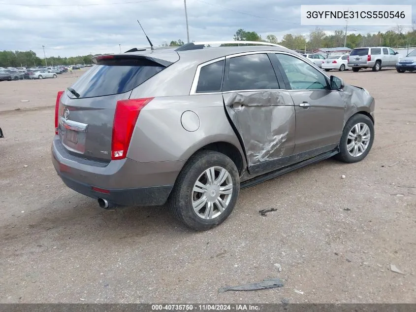 2012 Cadillac Srx Luxury Collection VIN: 3GYFNDE31CS550546 Lot: 40735750