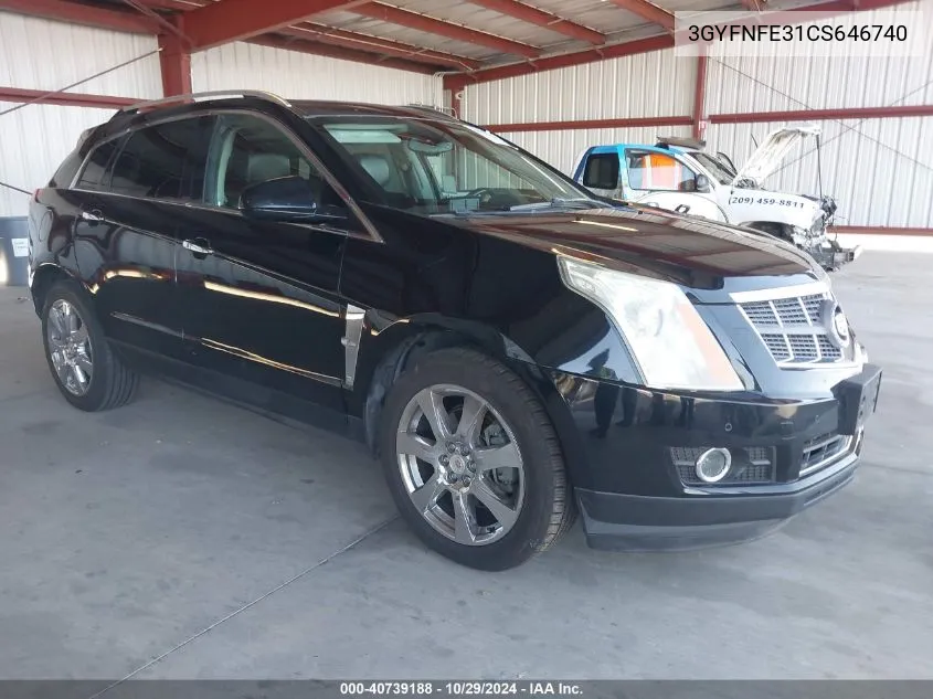 2012 Cadillac Srx Premium Collection VIN: 3GYFNFE31CS646740 Lot: 40739188