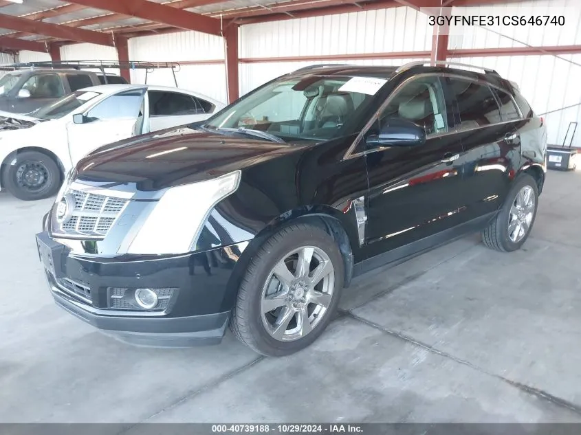 2012 Cadillac Srx Premium Collection VIN: 3GYFNFE31CS646740 Lot: 40739188