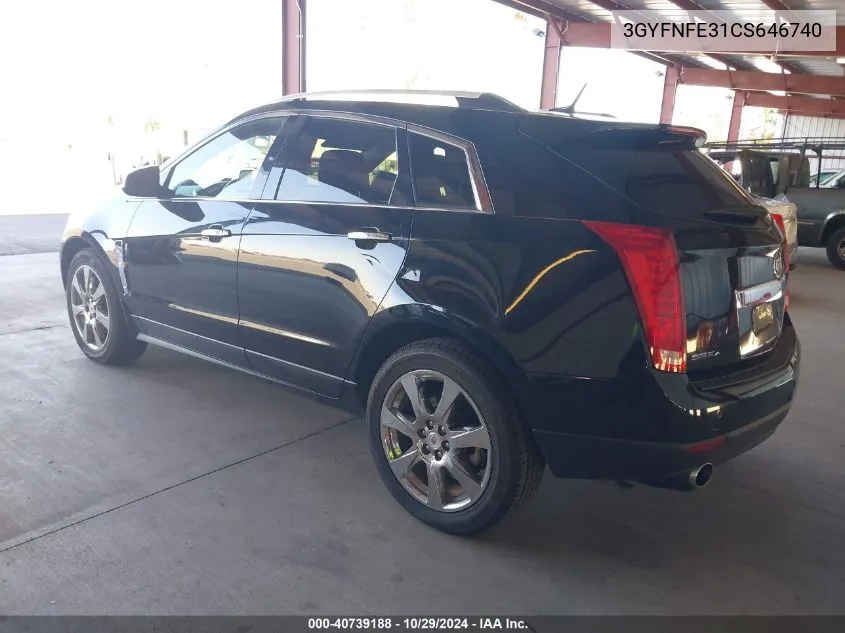 2012 Cadillac Srx Premium Collection VIN: 3GYFNFE31CS646740 Lot: 40739188