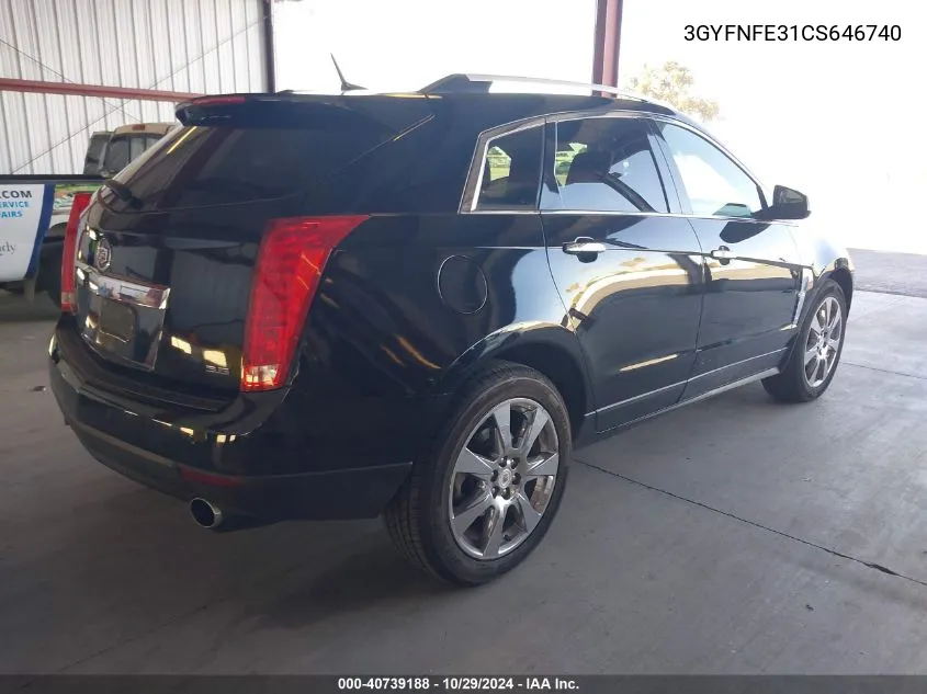 2012 Cadillac Srx Premium Collection VIN: 3GYFNFE31CS646740 Lot: 40739188