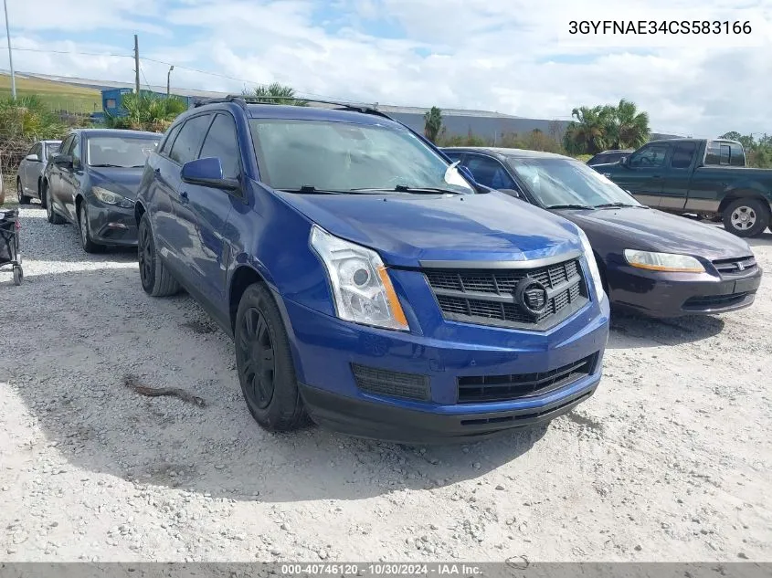 2012 Cadillac Srx Luxury Collection VIN: 3GYFNAE34CS583166 Lot: 40746120