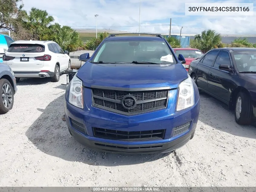 3GYFNAE34CS583166 2012 Cadillac Srx Luxury Collection