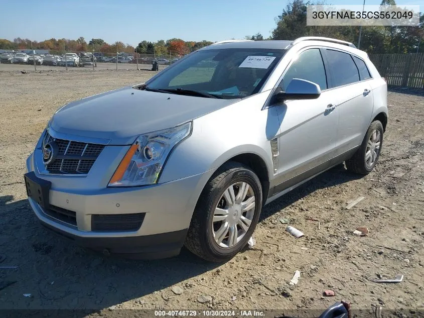 2012 Cadillac Srx Luxury Collection VIN: 3GYFNAE35CS562049 Lot: 40746729