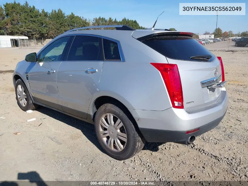 2012 Cadillac Srx Luxury Collection VIN: 3GYFNAE35CS562049 Lot: 40746729