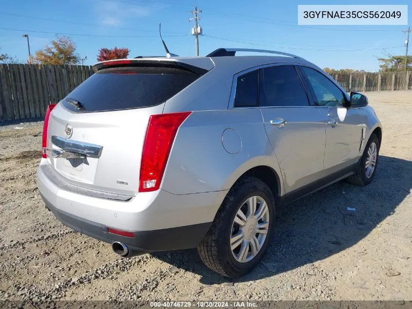 2012 Cadillac Srx Luxury Collection VIN: 3GYFNAE35CS562049 Lot: 40746729