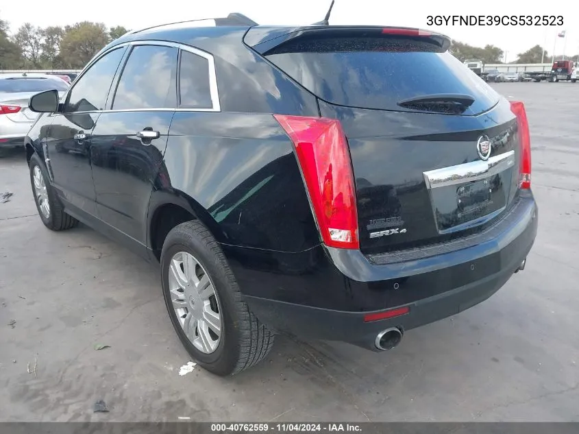 2012 Cadillac Srx Luxury Collection VIN: 3GYFNDE39CS532523 Lot: 40762559