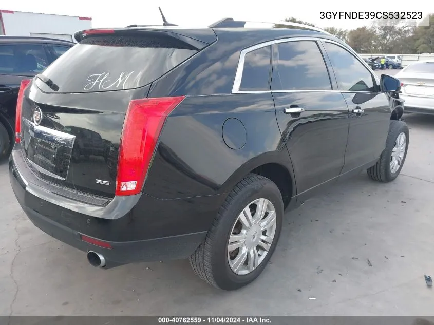 2012 Cadillac Srx Luxury Collection VIN: 3GYFNDE39CS532523 Lot: 40762559