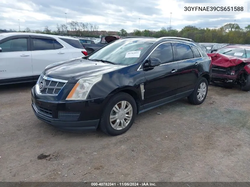 2012 Cadillac Srx Luxury Collection VIN: 3GYFNAE39CS651588 Lot: 40782041