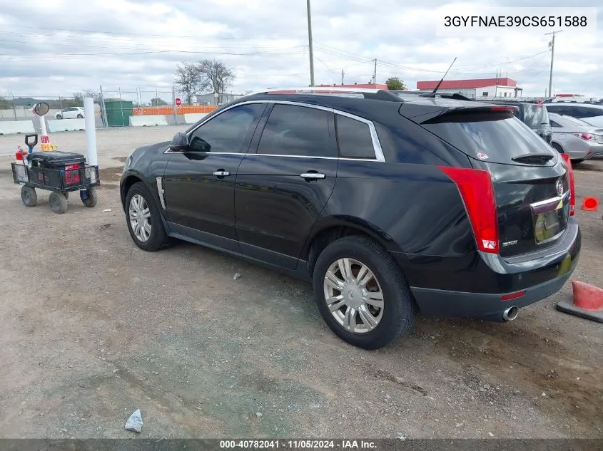 2012 Cadillac Srx Luxury Collection VIN: 3GYFNAE39CS651588 Lot: 40782041