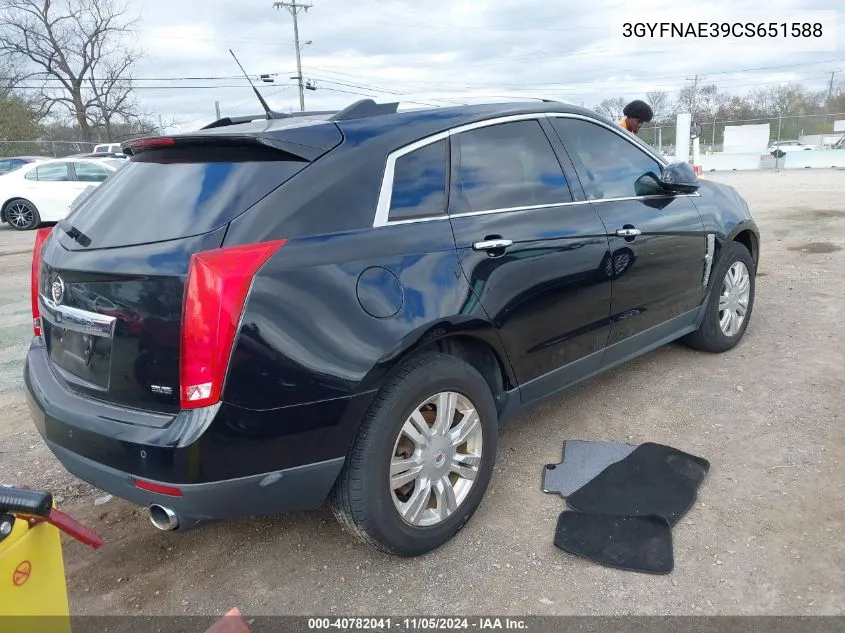 2012 Cadillac Srx Luxury Collection VIN: 3GYFNAE39CS651588 Lot: 40782041