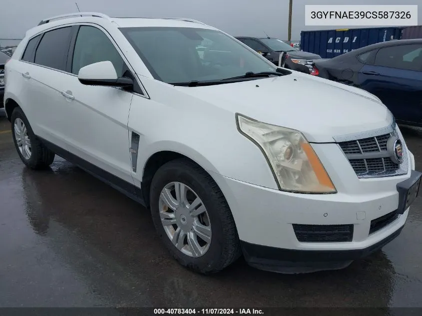 2012 Cadillac Srx Luxury Collection VIN: 3GYFNAE39CS587326 Lot: 40783404