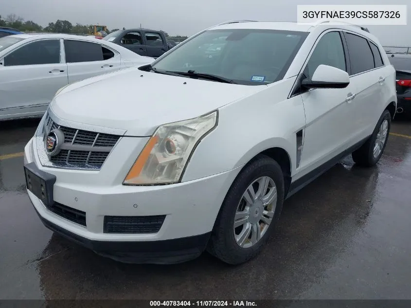 2012 Cadillac Srx Luxury Collection VIN: 3GYFNAE39CS587326 Lot: 40783404