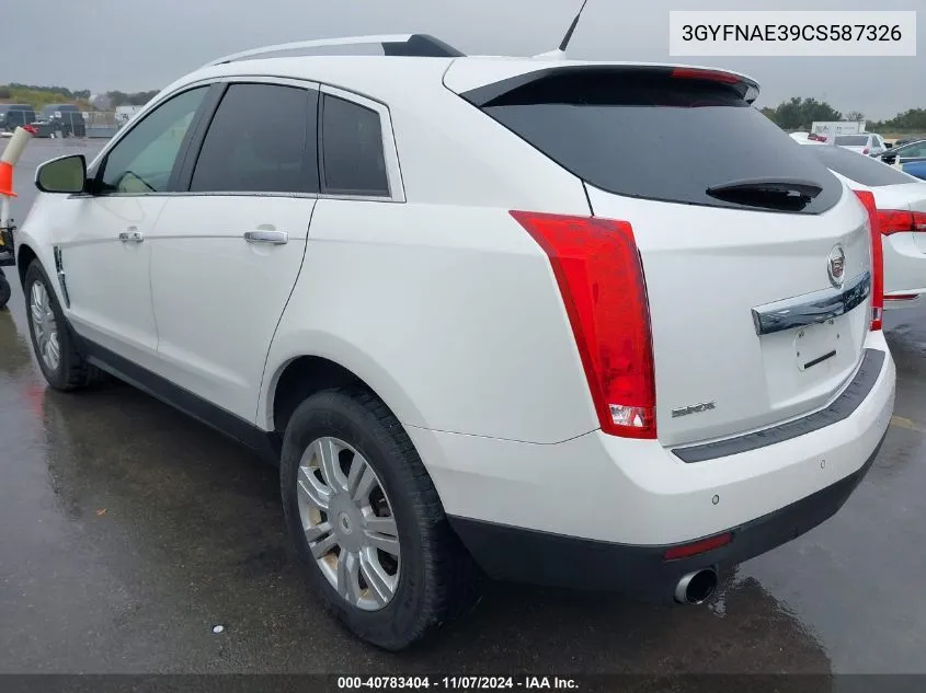 2012 Cadillac Srx Luxury Collection VIN: 3GYFNAE39CS587326 Lot: 40783404