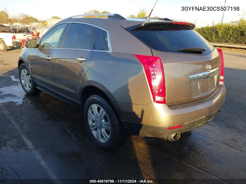 2012 Cadillac Srx Luxury Collection VIN: 3GYFNAE30CS507198 Lot: 40819796