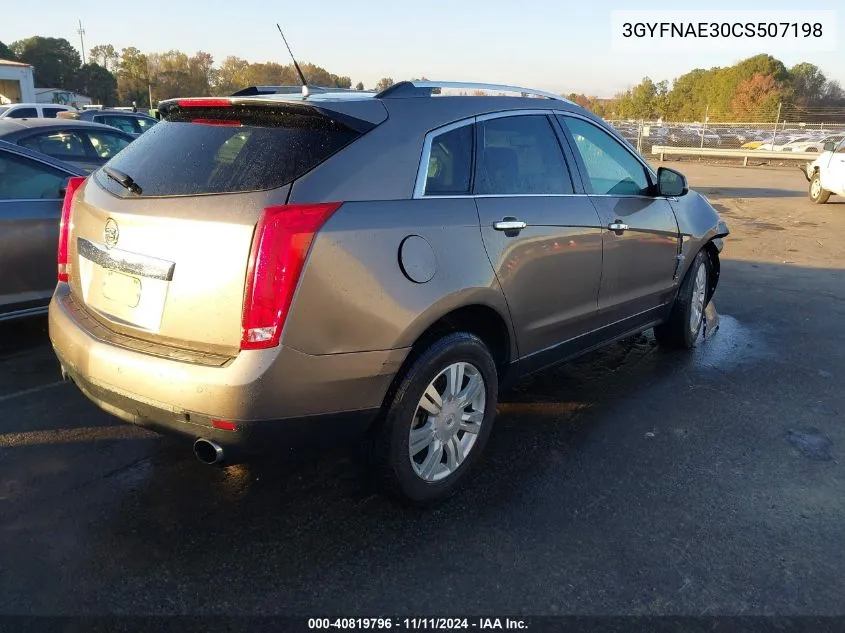 2012 Cadillac Srx Luxury Collection VIN: 3GYFNAE30CS507198 Lot: 40819796