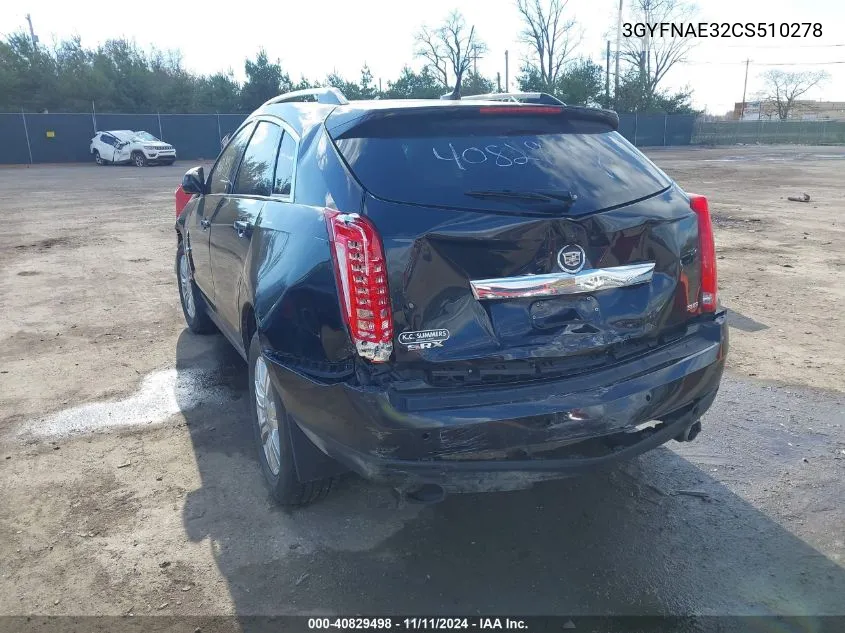 2012 Cadillac Srx Luxury Collection VIN: 3GYFNAE32CS510278 Lot: 40829498