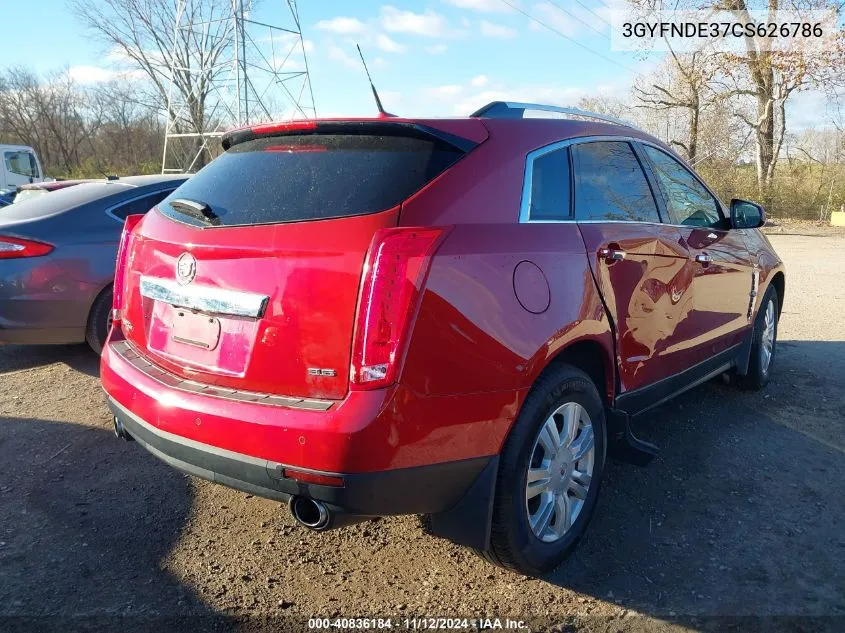 2012 Cadillac Srx Luxury Collection VIN: 3GYFNDE37CS626786 Lot: 40836184