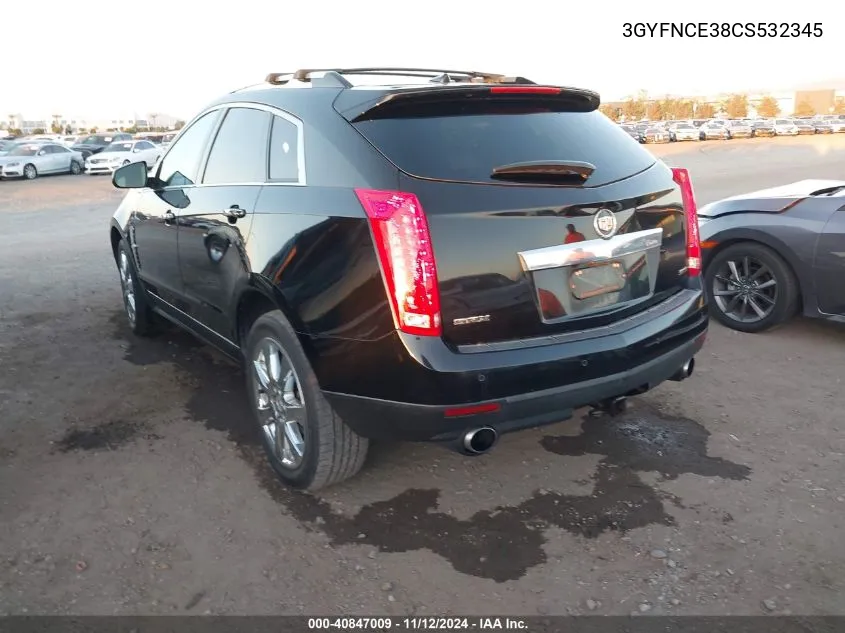 2012 Cadillac Srx Premium Collection VIN: 3GYFNCE38CS532345 Lot: 40847009