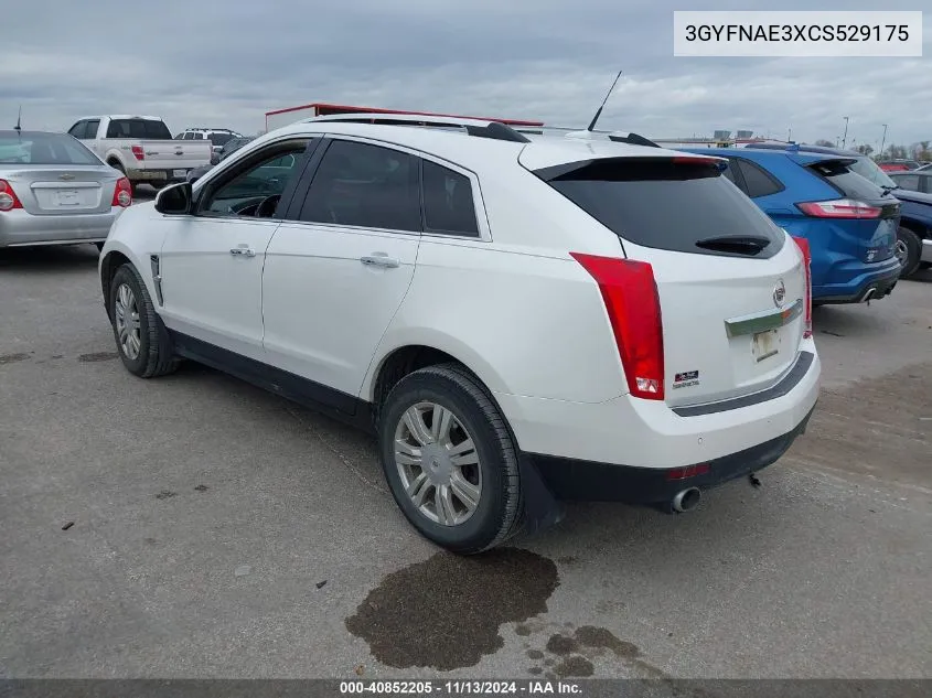 2012 Cadillac Srx Luxury Collection VIN: 3GYFNAE3XCS529175 Lot: 40852205