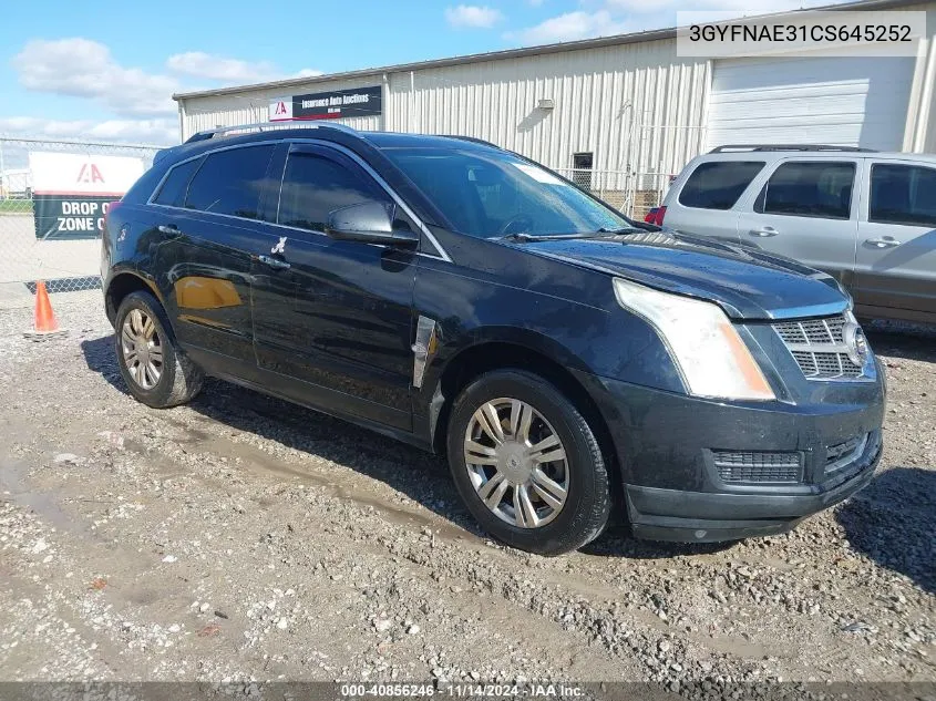 2012 Cadillac Srx Luxury Collection VIN: 3GYFNAE31CS645252 Lot: 40856246