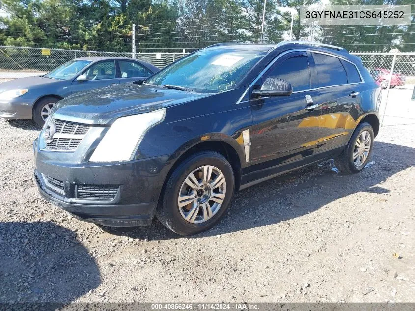 2012 Cadillac Srx Luxury Collection VIN: 3GYFNAE31CS645252 Lot: 40856246