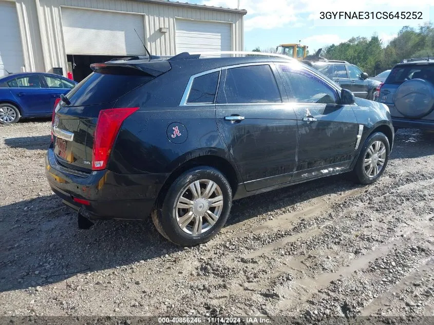 2012 Cadillac Srx Luxury Collection VIN: 3GYFNAE31CS645252 Lot: 40856246