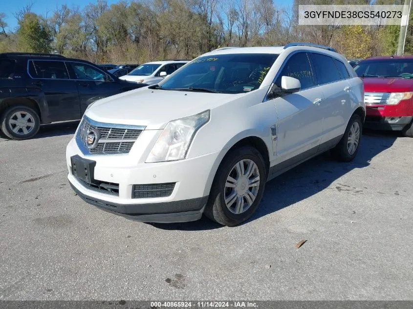 2012 Cadillac Srx Luxury Collection VIN: 3GYFNDE38CS540273 Lot: 40865924