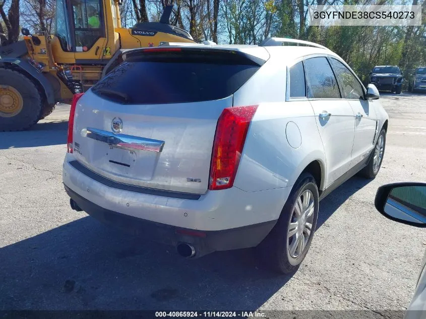 2012 Cadillac Srx Luxury Collection VIN: 3GYFNDE38CS540273 Lot: 40865924