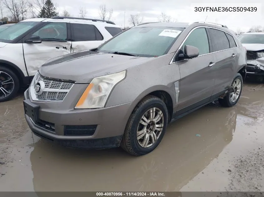 2012 Cadillac Srx Luxury Collection VIN: 3GYFNAE36CS509439 Lot: 40870956