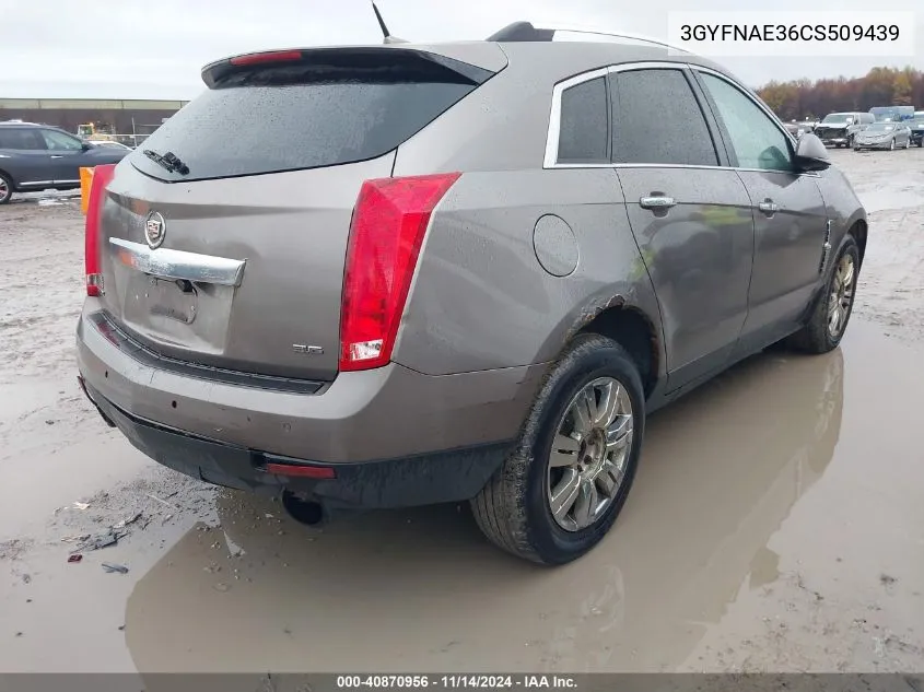 2012 Cadillac Srx Luxury Collection VIN: 3GYFNAE36CS509439 Lot: 40870956