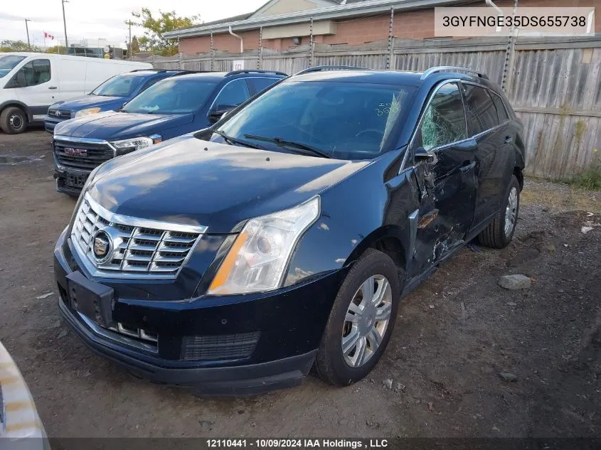 2013 Cadillac Srx VIN: 3GYFNGE35DS655738 Lot: 12110441