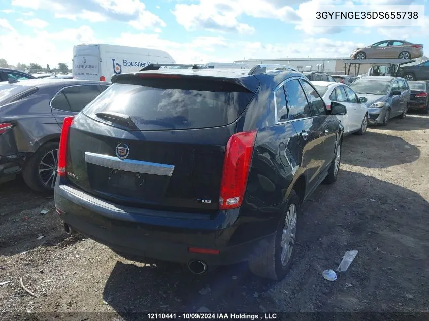 2013 Cadillac Srx VIN: 3GYFNGE35DS655738 Lot: 12110441