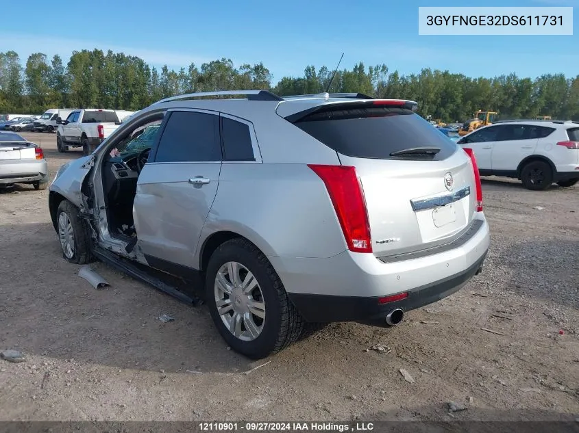 2013 Cadillac Srx Luxury Collection VIN: 3GYFNGE32DS611731 Lot: 12110901