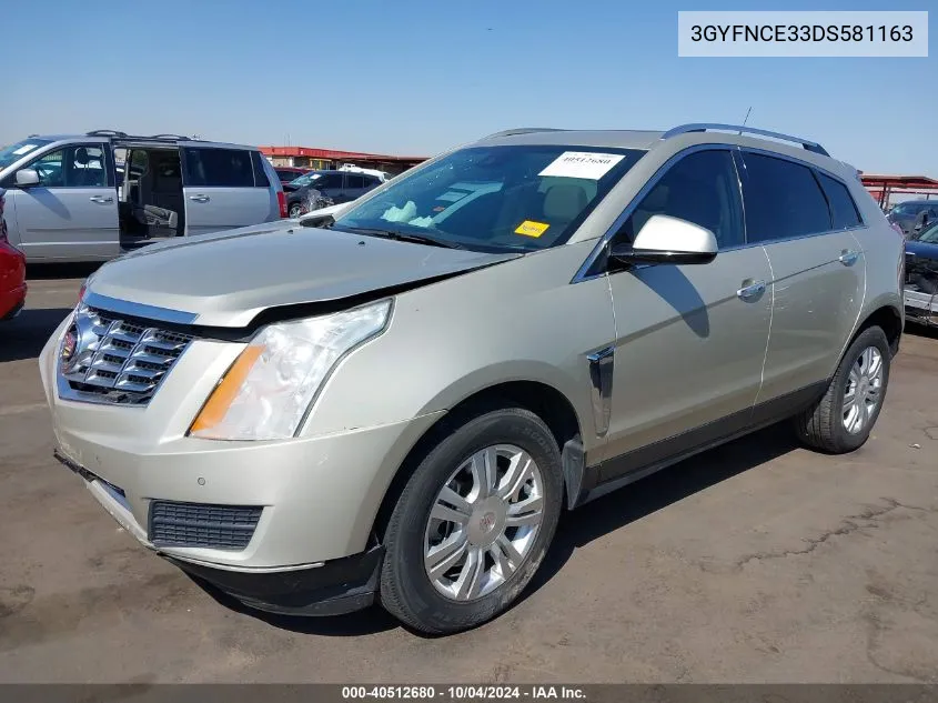 2013 Cadillac Srx Luxury Collection VIN: 3GYFNCE33DS581163 Lot: 40512680