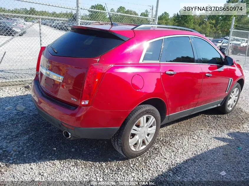 2013 Cadillac Srx Standard VIN: 3GYFNAE37DS650974 Lot: 40555296