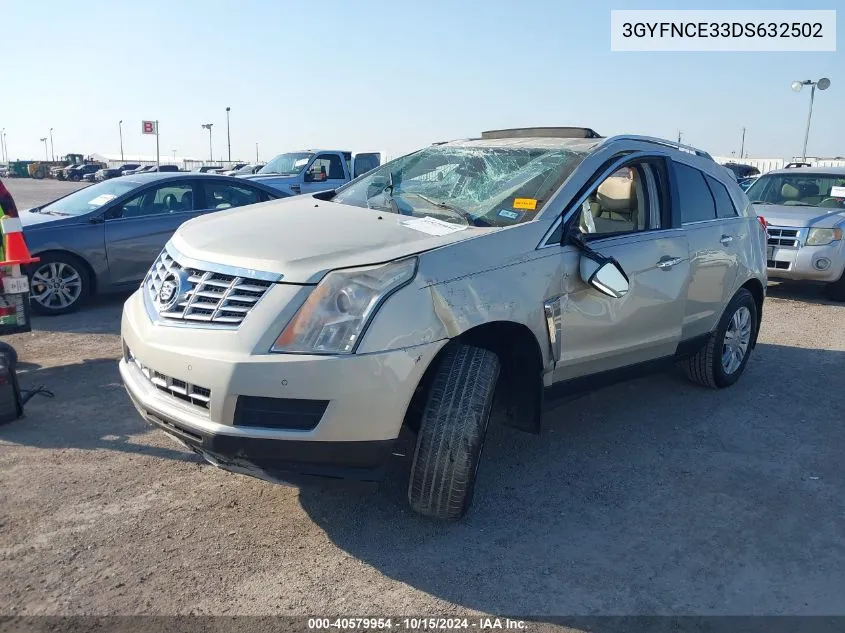 3GYFNCE33DS632502 2013 Cadillac Srx Luxury Collection