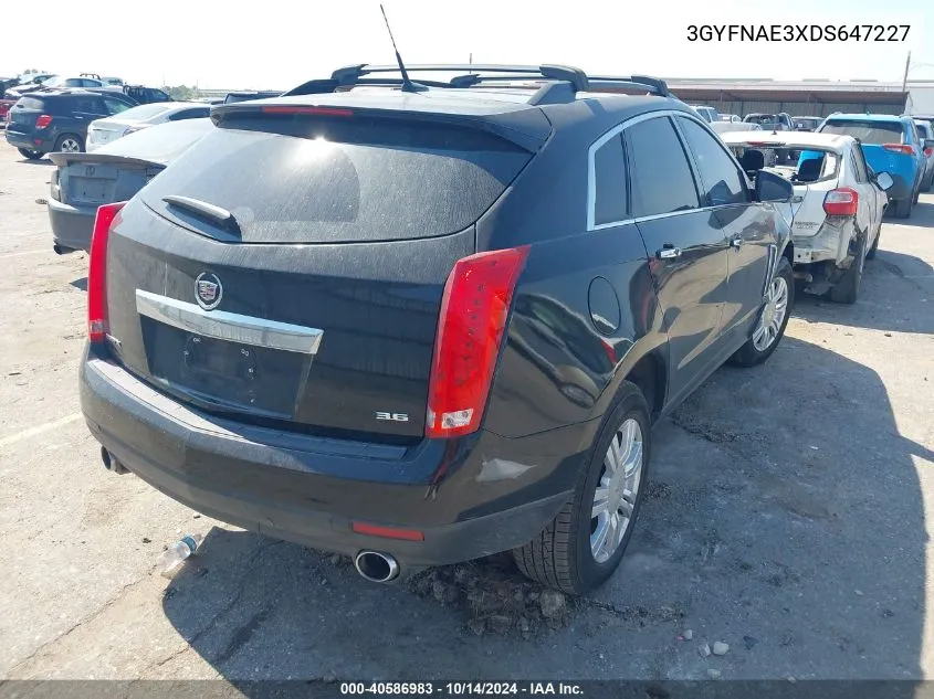 2013 Cadillac Srx Standard VIN: 3GYFNAE3XDS647227 Lot: 40586983