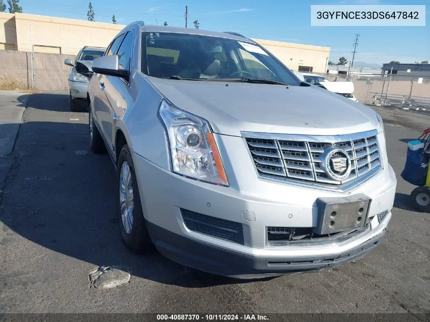 2013 Cadillac Srx Luxury Collection VIN: 3GYFNCE33DS647842 Lot: 40587370