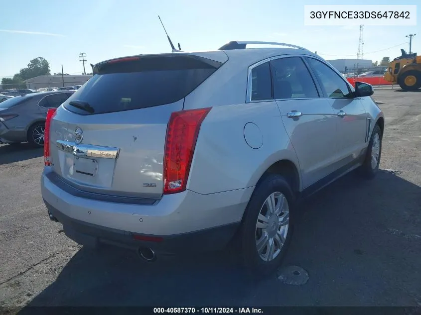 2013 Cadillac Srx Luxury Collection VIN: 3GYFNCE33DS647842 Lot: 40587370