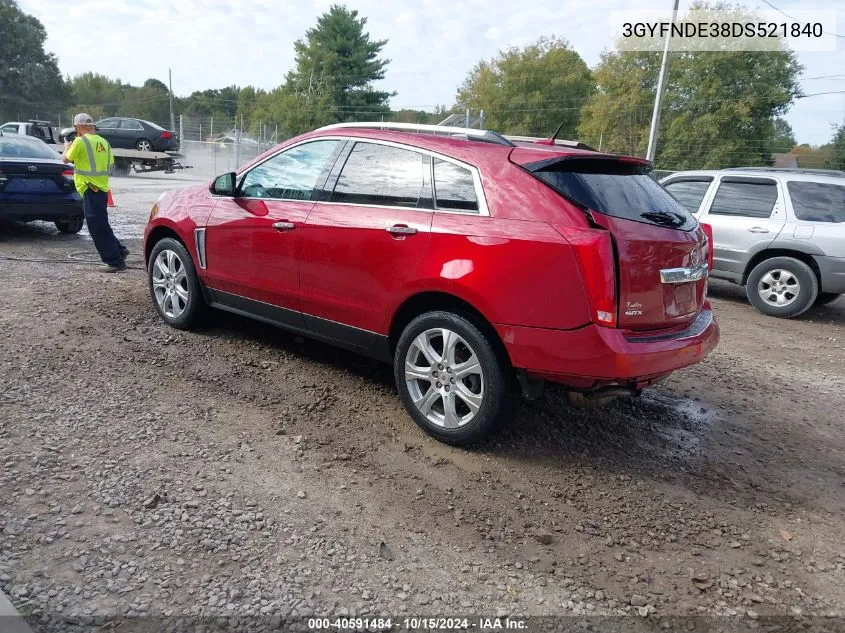 2013 Cadillac Srx Performance Collection VIN: 3GYFNDE38DS521840 Lot: 40591484