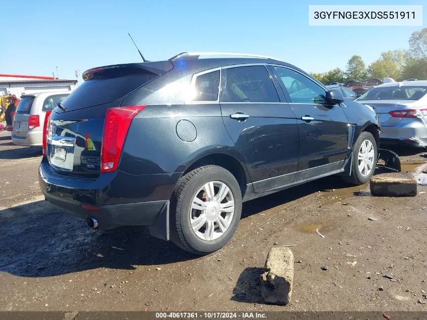 3GYFNGE3XDS551911 2013 Cadillac Srx Luxury Collection