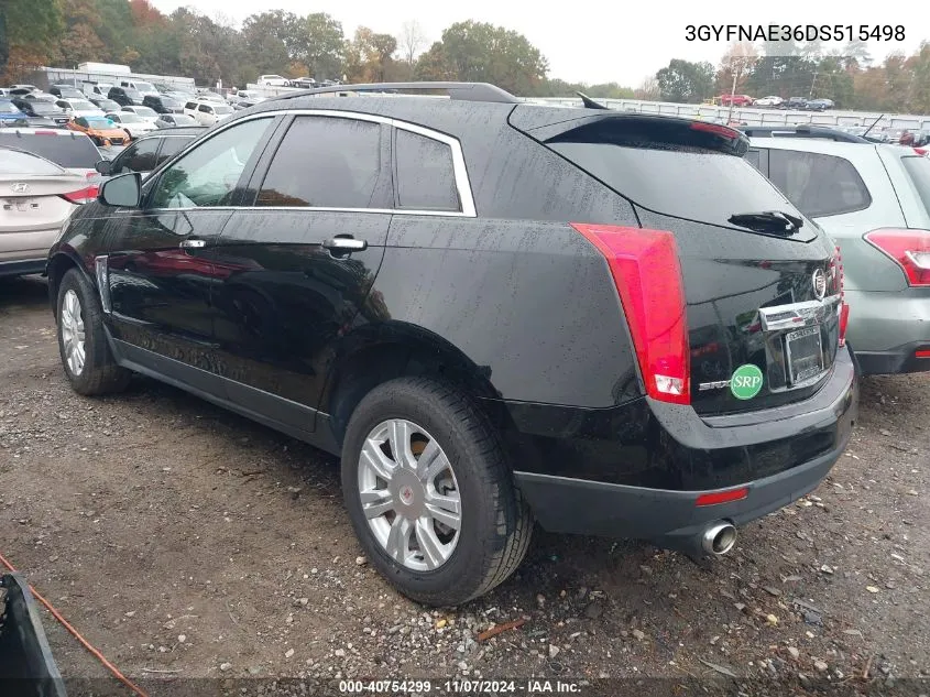 2013 Cadillac Srx Standard VIN: 3GYFNAE36DS515498 Lot: 40754299