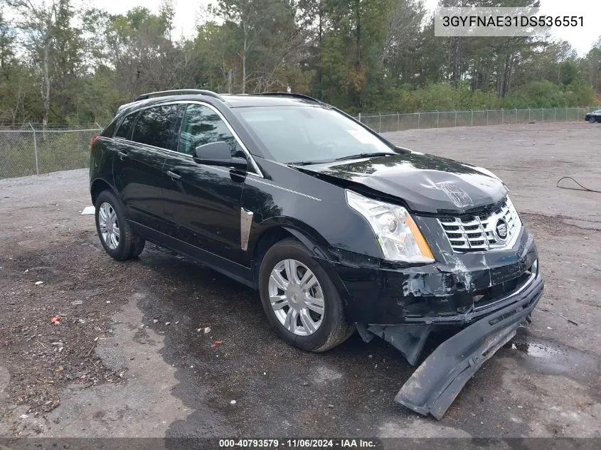 2013 Cadillac Srx Standard VIN: 3GYFNAE31DS536551 Lot: 40793579