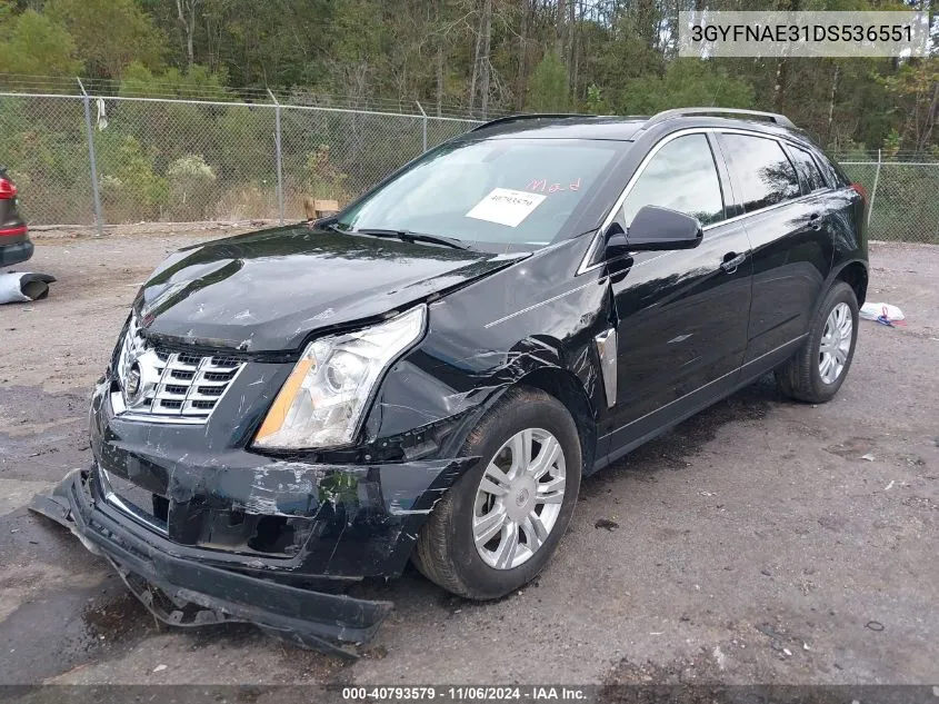 2013 Cadillac Srx Standard VIN: 3GYFNAE31DS536551 Lot: 40793579