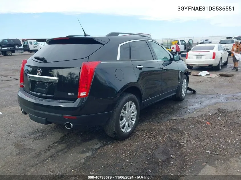 2013 Cadillac Srx Standard VIN: 3GYFNAE31DS536551 Lot: 40793579