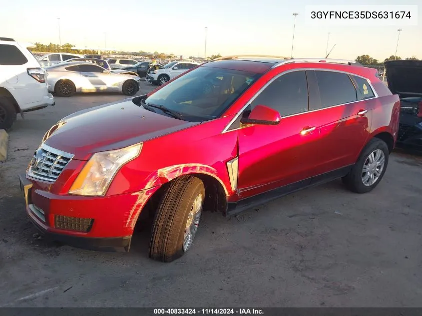 2013 Cadillac Srx Luxury Collection VIN: 3GYFNCE35DS631674 Lot: 40833424