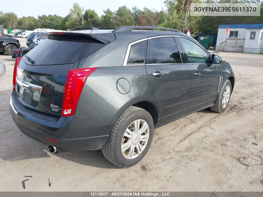 2014 Cadillac Srx V6 4Dr 2Wd VIN: 3GYFNAE39ES611370 Lot: 12112017