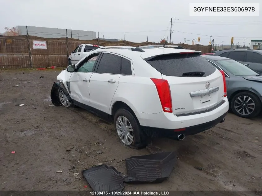 2014 Cadillac Srx VIN: 3GYFNEE33ES606978 Lot: 12139475