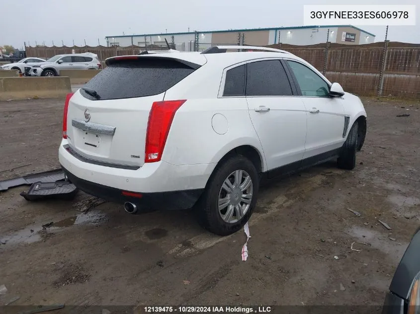 2014 Cadillac Srx VIN: 3GYFNEE33ES606978 Lot: 12139475